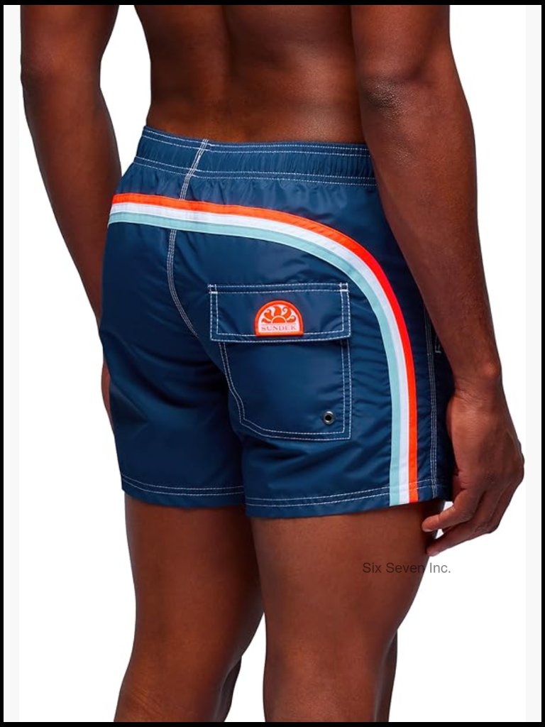 Men's Elastic Waist Board Shorts Swim Trunks 14" Length 5" Inseam Nylon Blend